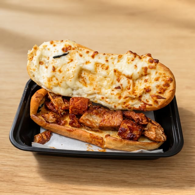 Barnyard Pimp BBQ Pork Hoagie.